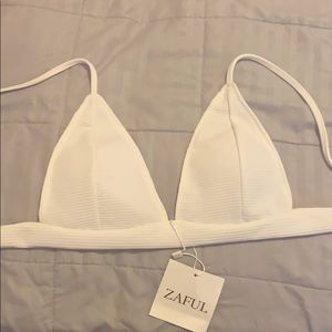 White bathing suit top